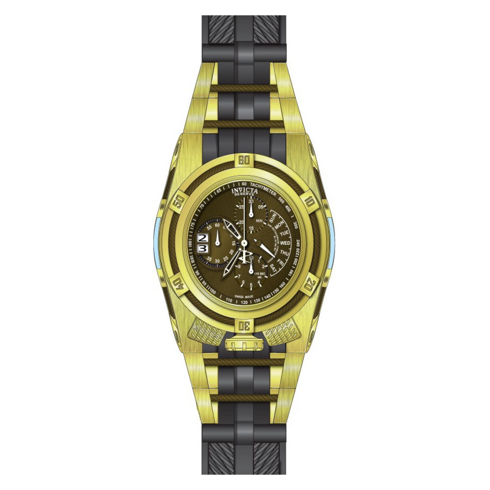 RELOJ  PARA HOMBRE INVICTA BOLT 19426 - ORO, VERDE OLIVA