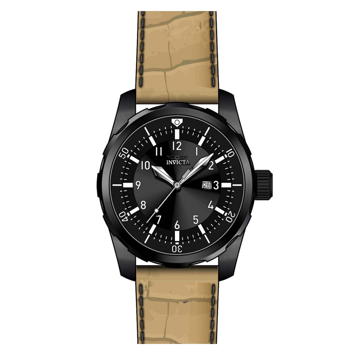 RELOJ CLÁSICO PARA HOMBRE INVICTA AVIATOR 19566 - MARRÓN CLARO
