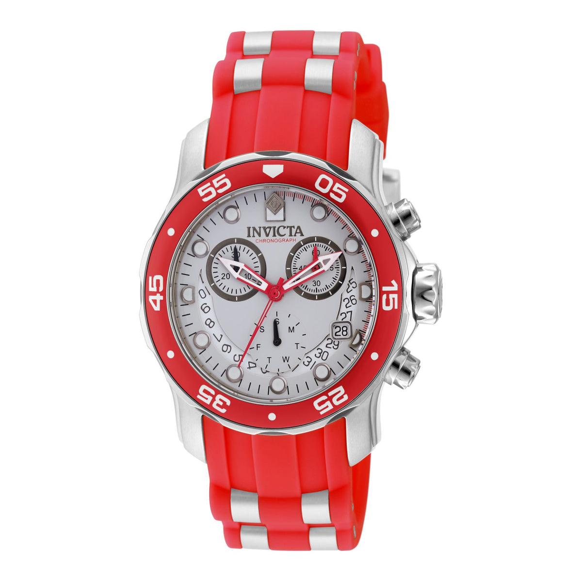 RELOJ  PARA MUJER INVICTA PRO DIVER 19647 - ACERO, ROJO
