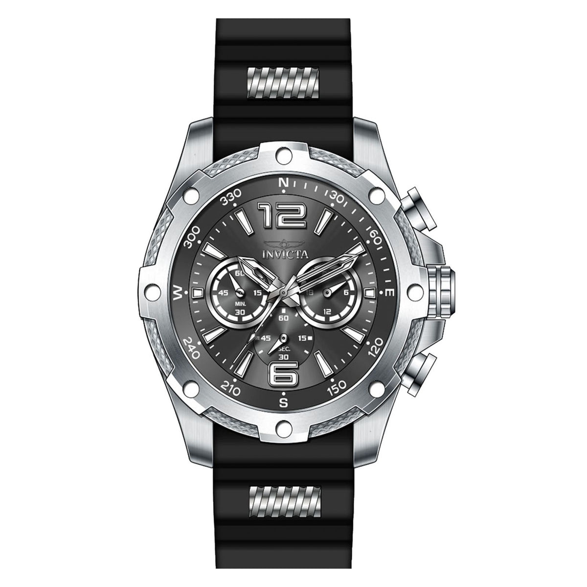 RELOJ DEPORTIVO PARA HOMBRE INVICTA I-FORCE 19656 - GRIS, CARBÓN