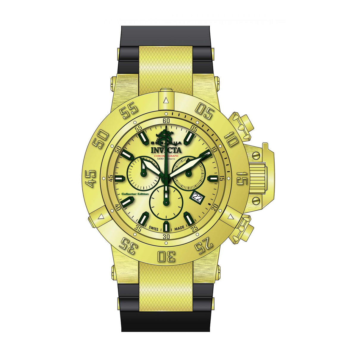 RELOJ  PARA HOMBRE INVICTA SUBAQUA 90111 - ORO NEGRO