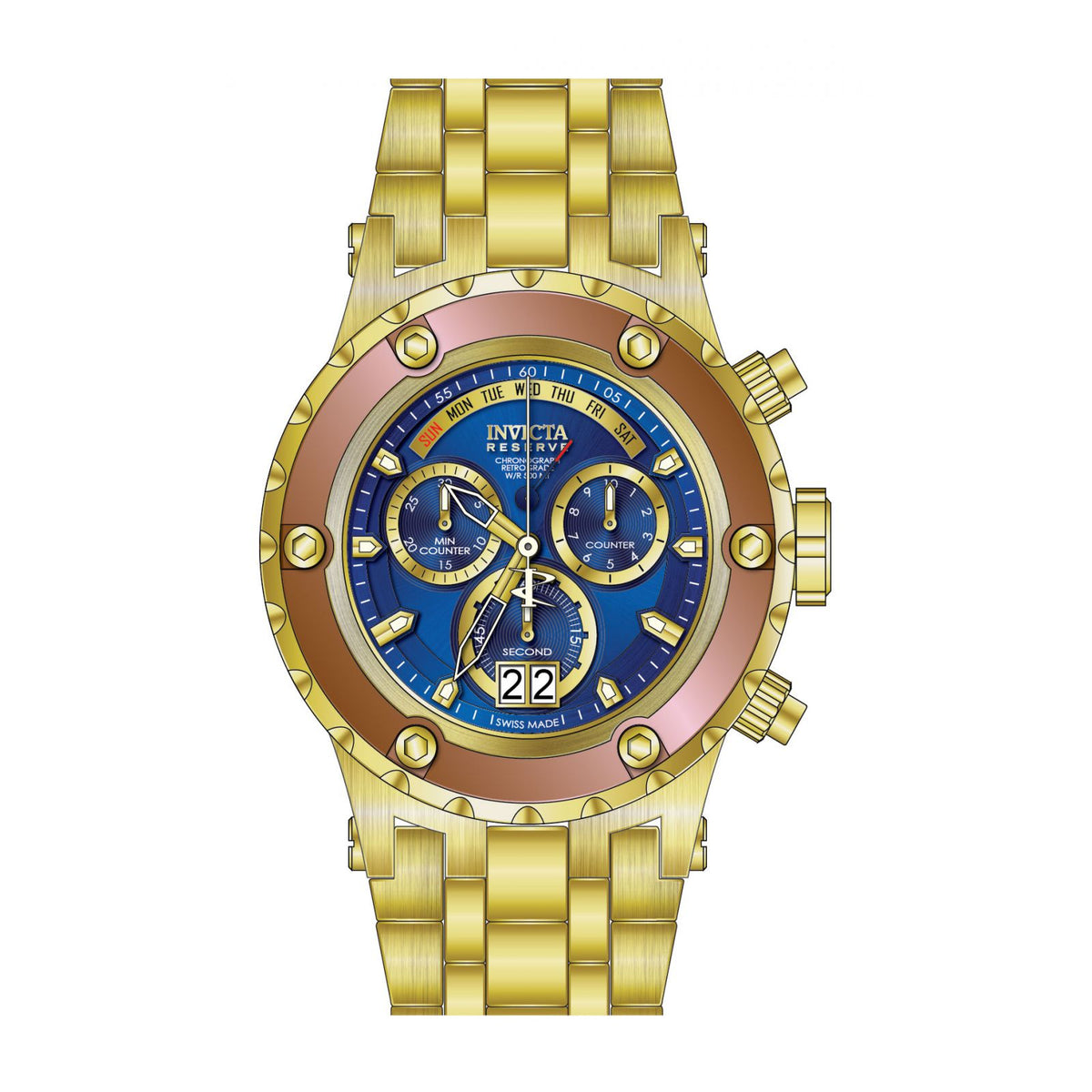 RELOJ  PARA HOMBRE INVICTA SUBAQUA 90120 - ORO