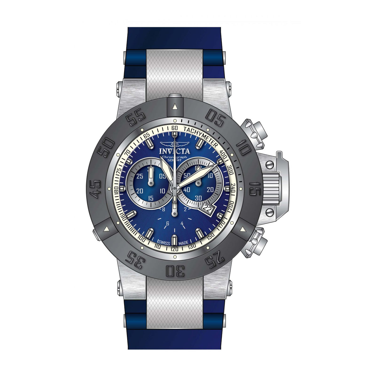 RELOJ  PARA HOMBRE INVICTA SUBAQUA 90128 - ACERO AZUL