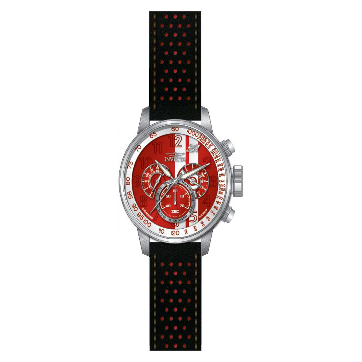 RELOJ CLÁSICO PARA HOMBRE INVICTA S1 RALLY 19900 - NEGRO, MARRÓN, ROJO