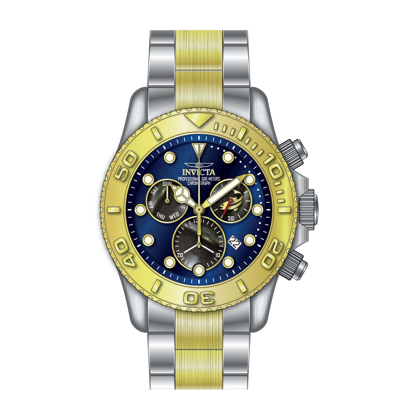 RELOJ  PARA HOMBRE INVICTA PRO DIVER 20346 - ACERO, ORO
