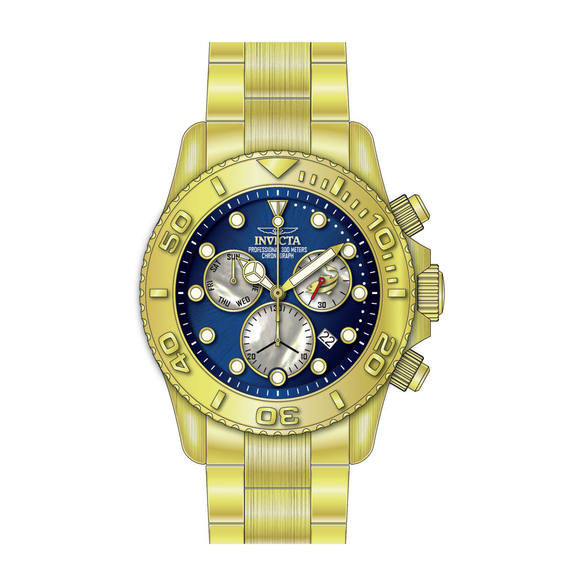 RELOJ  PARA HOMBRE INVICTA PRO DIVER 20349 - ORO