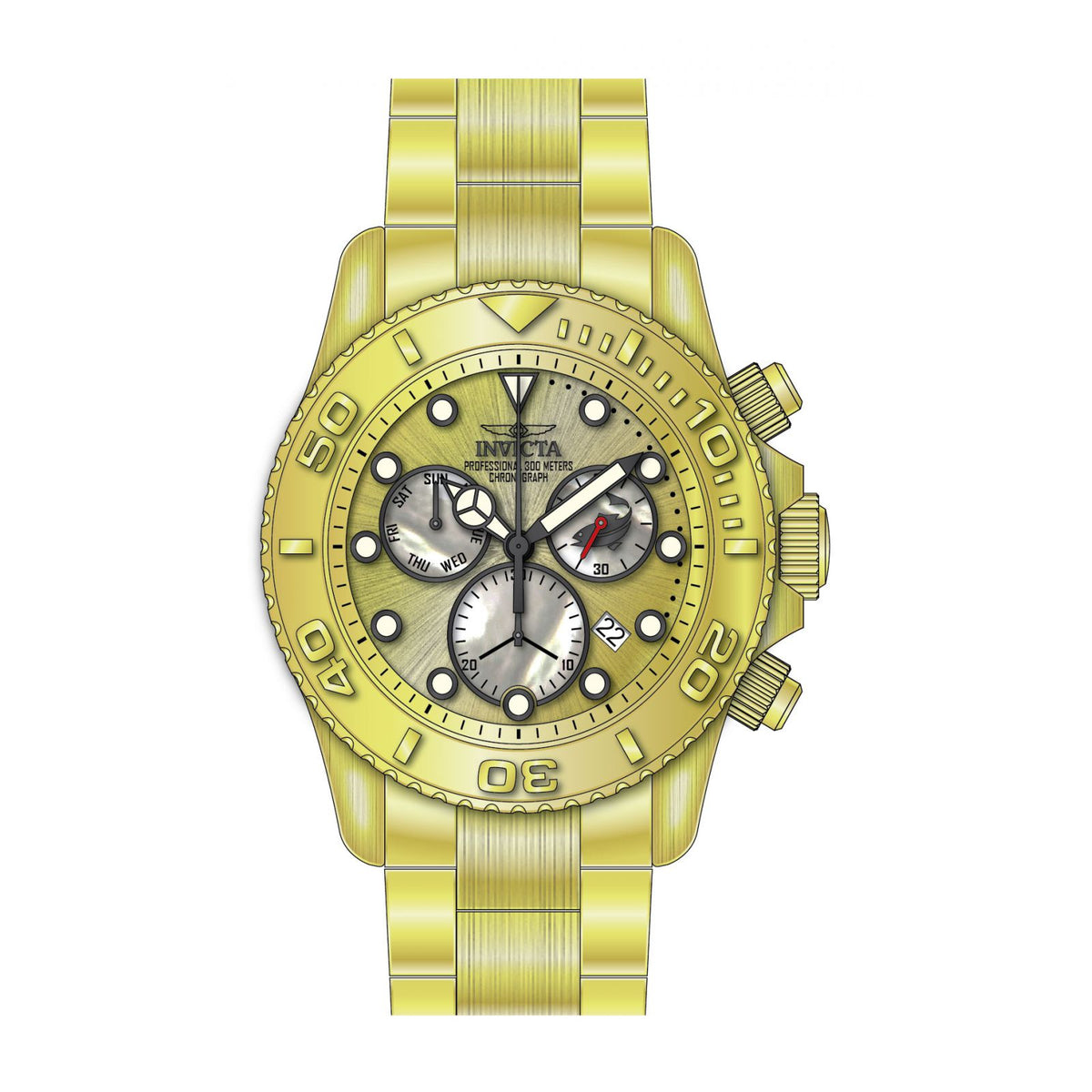 RELOJ  PARA HOMBRE INVICTA PRO DIVER 20350 - ORO