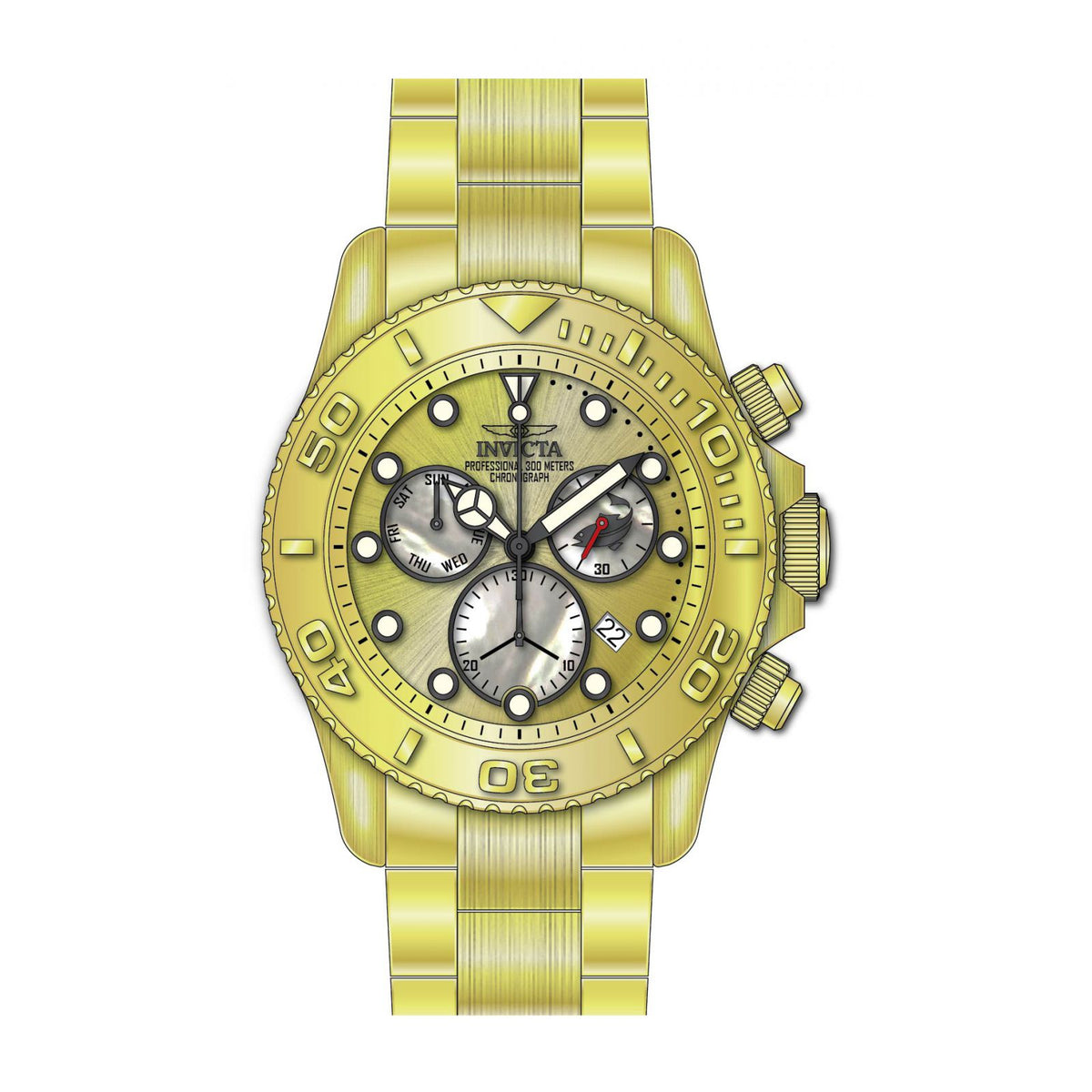 RELOJ  PARA HOMBRE INVICTA PRO DIVER 20350 - ORO