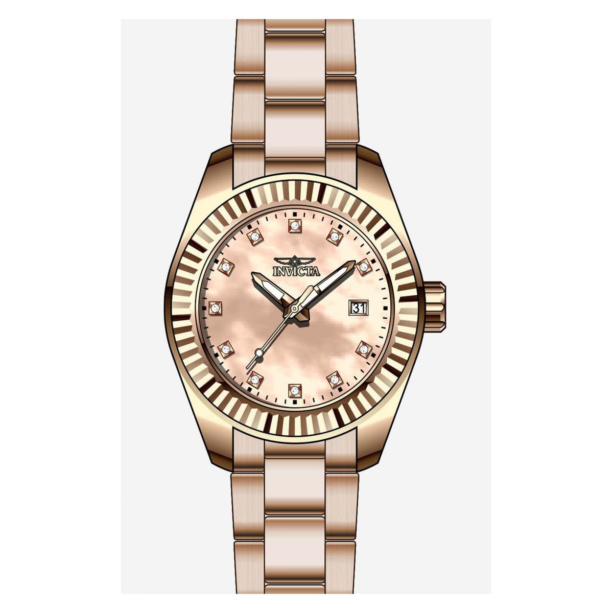 RELOJ CLÁSICO PARA MUJER INVICTA SPECIALTY 20353 - ORO ROSA