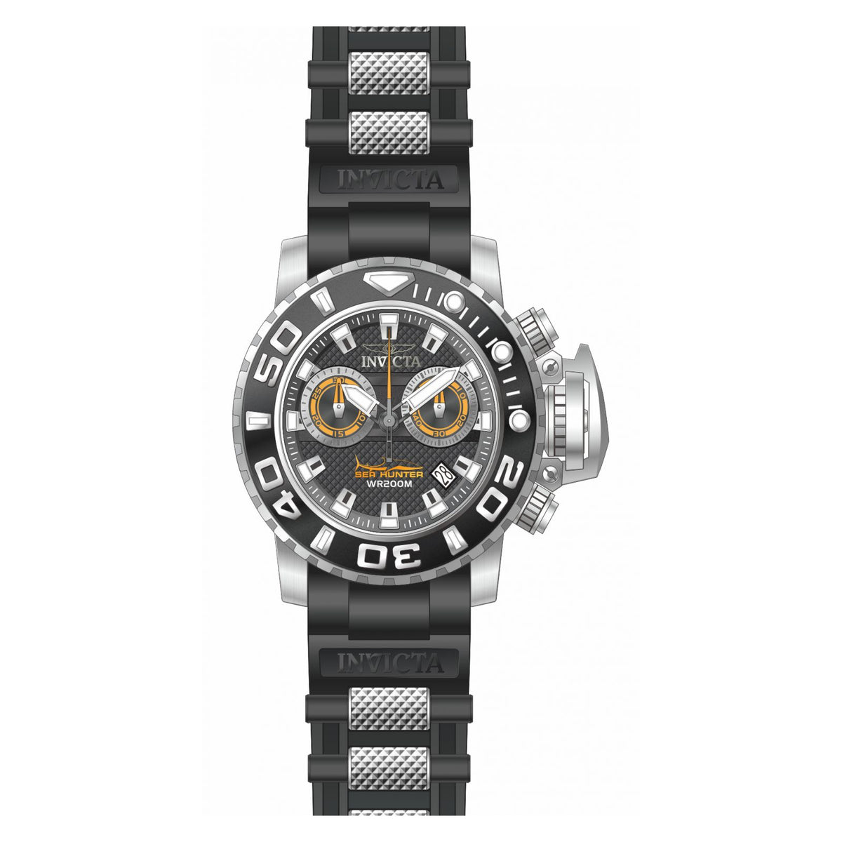 RELOJ DEPORTIVO PARA HOMBRE INVICTA SEA HUNTER 20472 - BLANCO NEGRO