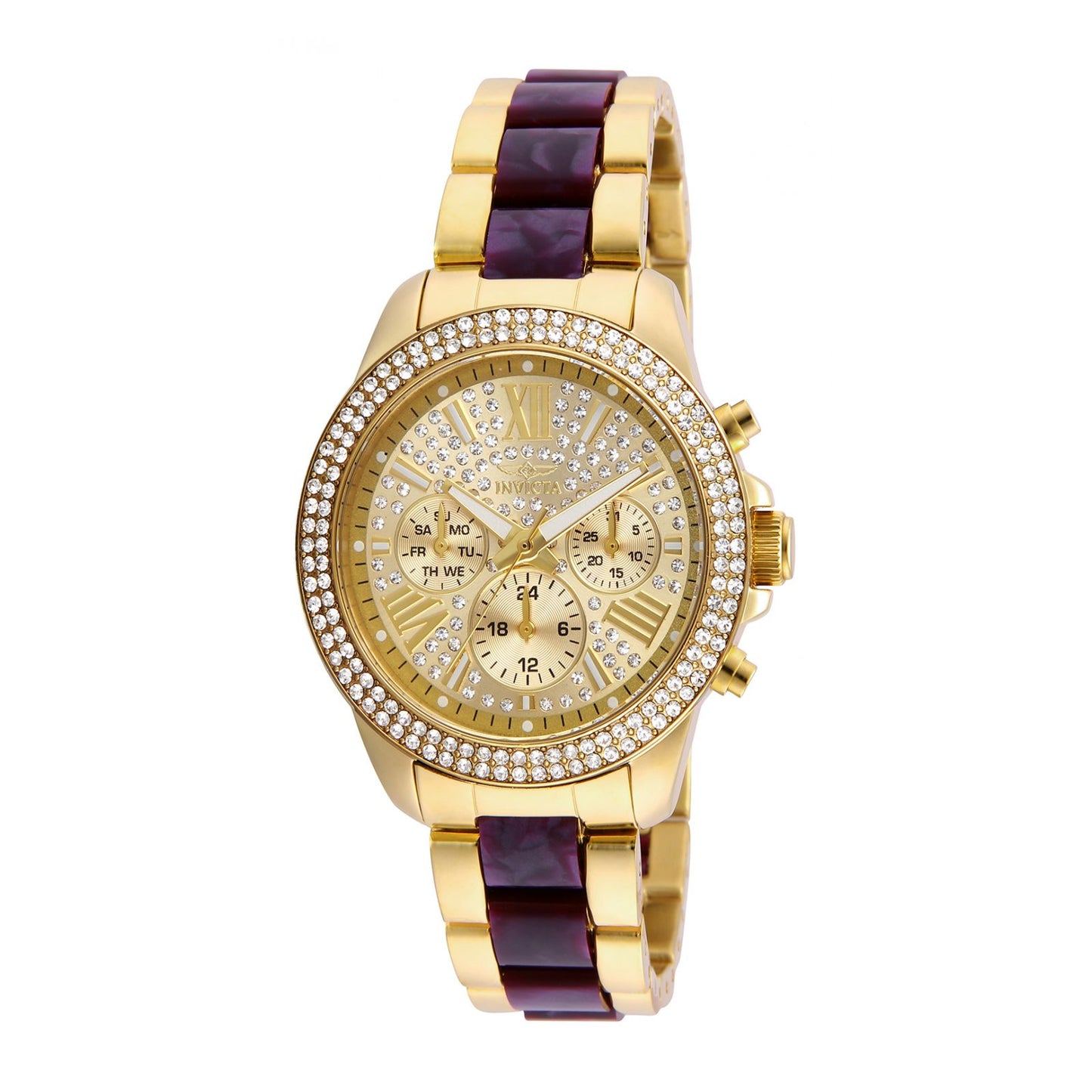 RELOJ  PARA MUJER INVICTA ANGEL 20508 - DORADO MORADO