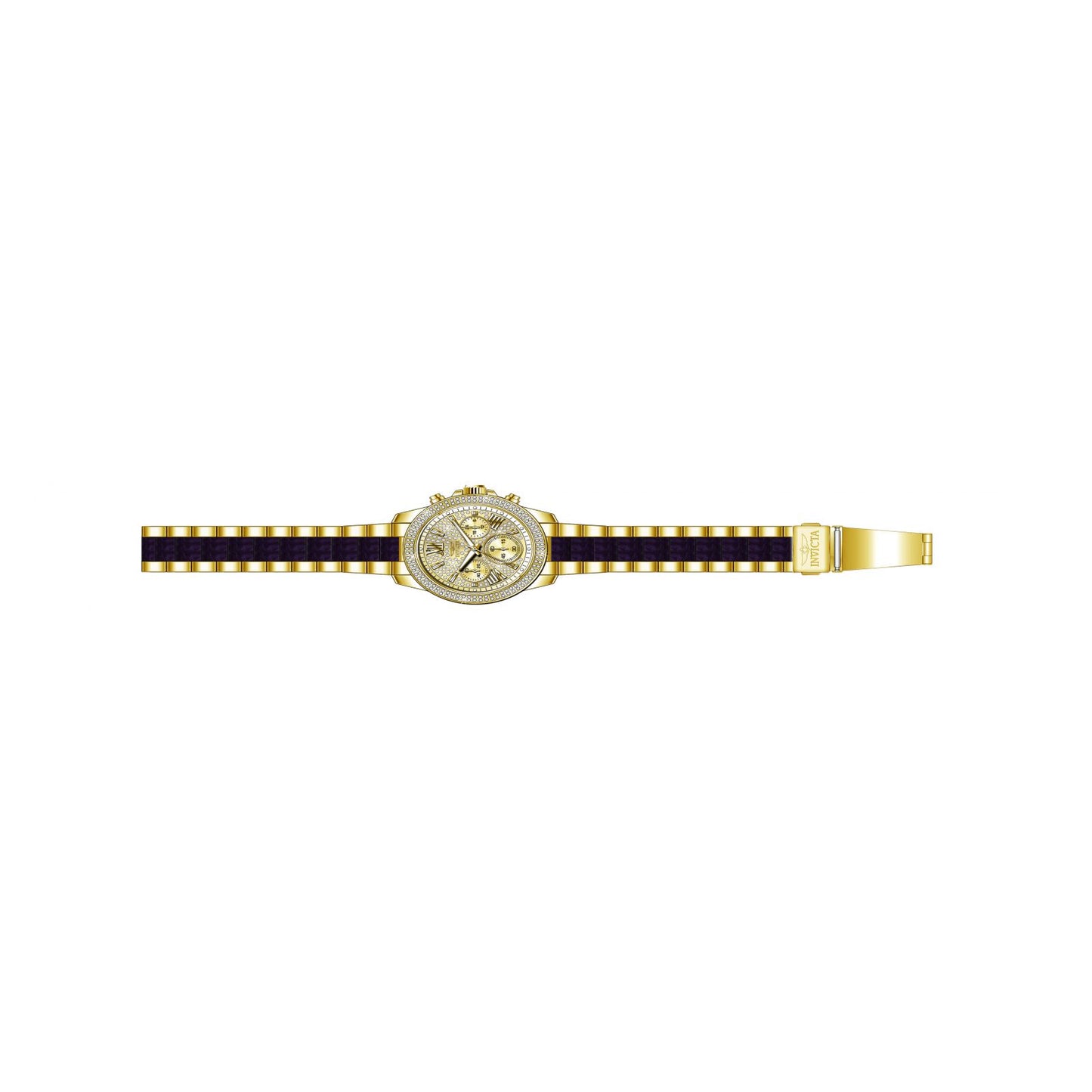 RELOJ  PARA MUJER INVICTA ANGEL 20508 - DORADO MORADO