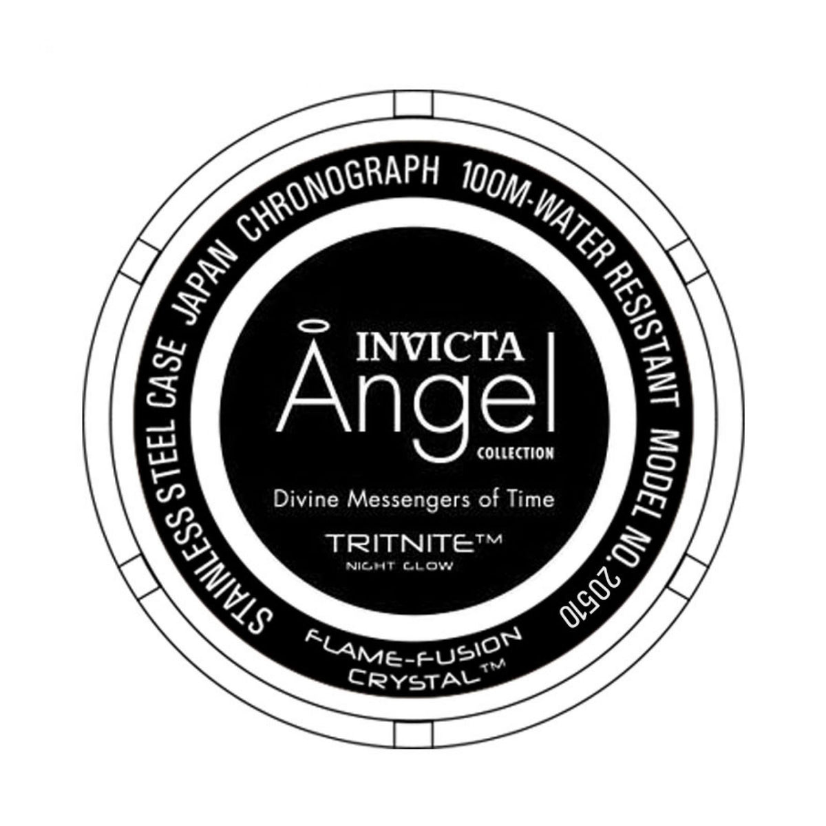 RELOJ  PARA MUJER INVICTA ANGEL 20510 - ACERO NEGRO