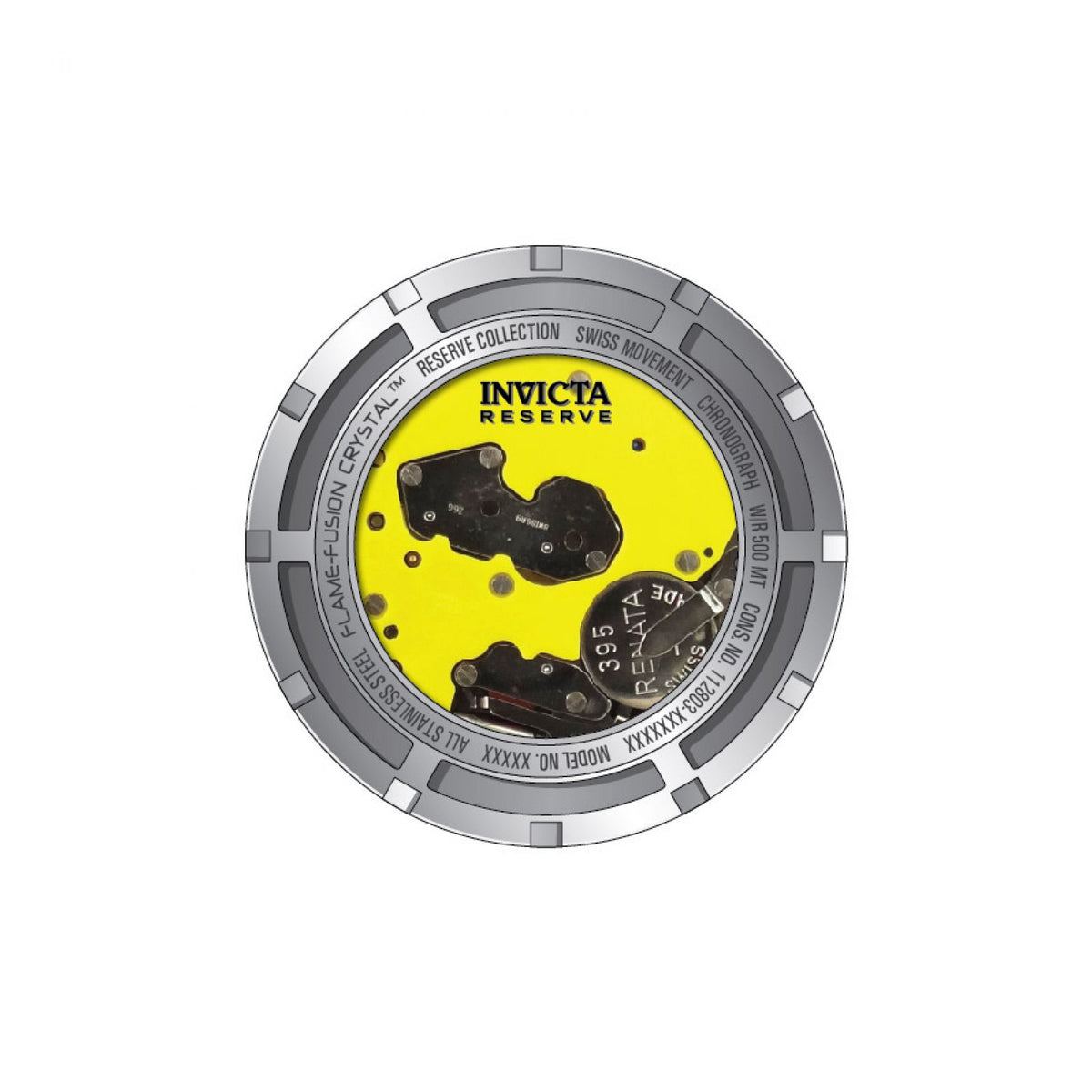 RELOJ  PARA HOMBRE INVICTA RESERVE 21644 - NEGRO, ACERO