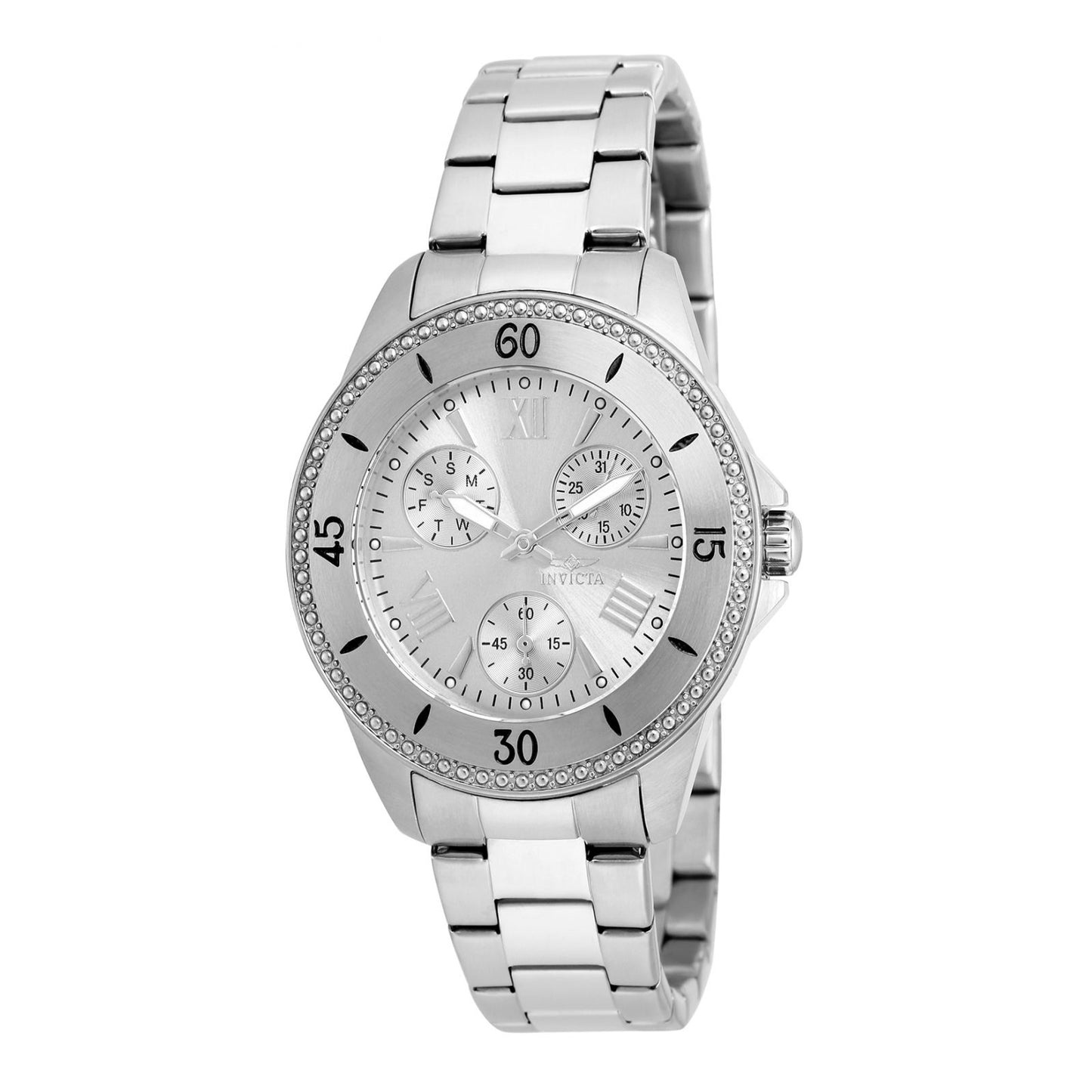 RELOJ  PARA MUJER INVICTA ANGEL 21682 - PLATEADO