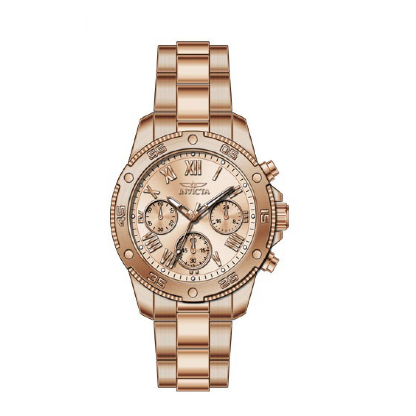 RELOJ  PARA MUJER INVICTA WILDFLOWER 21732 - ORO ROSA