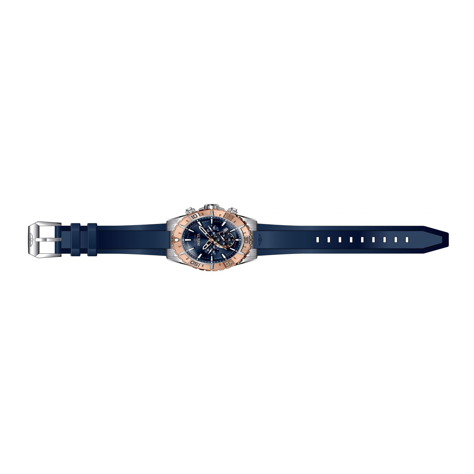 Reloj para Hombre Invicta 22523 aviator Acero Inoxidable y Silicona Casual  Cuarzo, azul