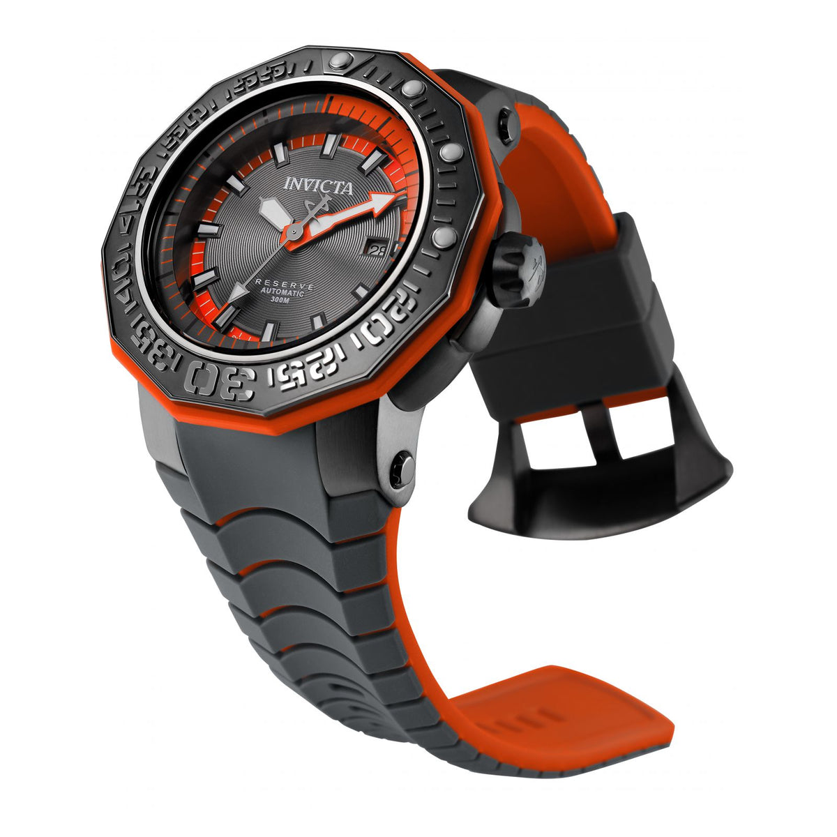 RELOJ DEPORTIVO PARA HOMBRE INVICTA RESERVE 23030 - GRIS, NARANJA