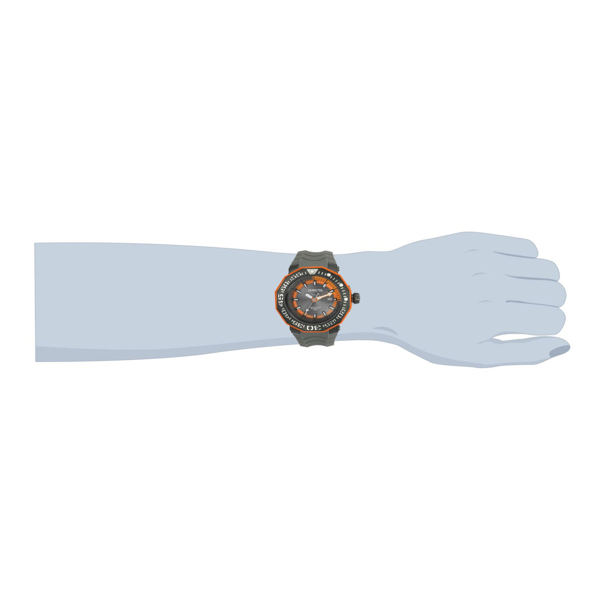 RELOJ DEPORTIVO PARA HOMBRE INVICTA RESERVE 23030 - GRIS, NARANJA