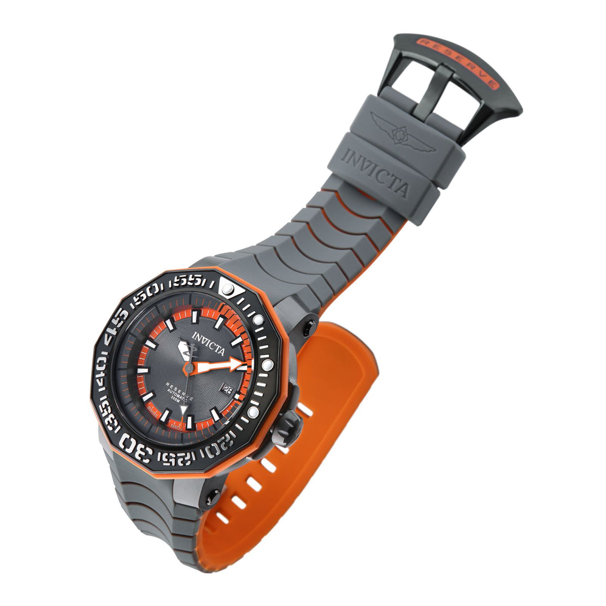 RELOJ DEPORTIVO PARA HOMBRE INVICTA RESERVE 23030 - GRIS, NARANJA