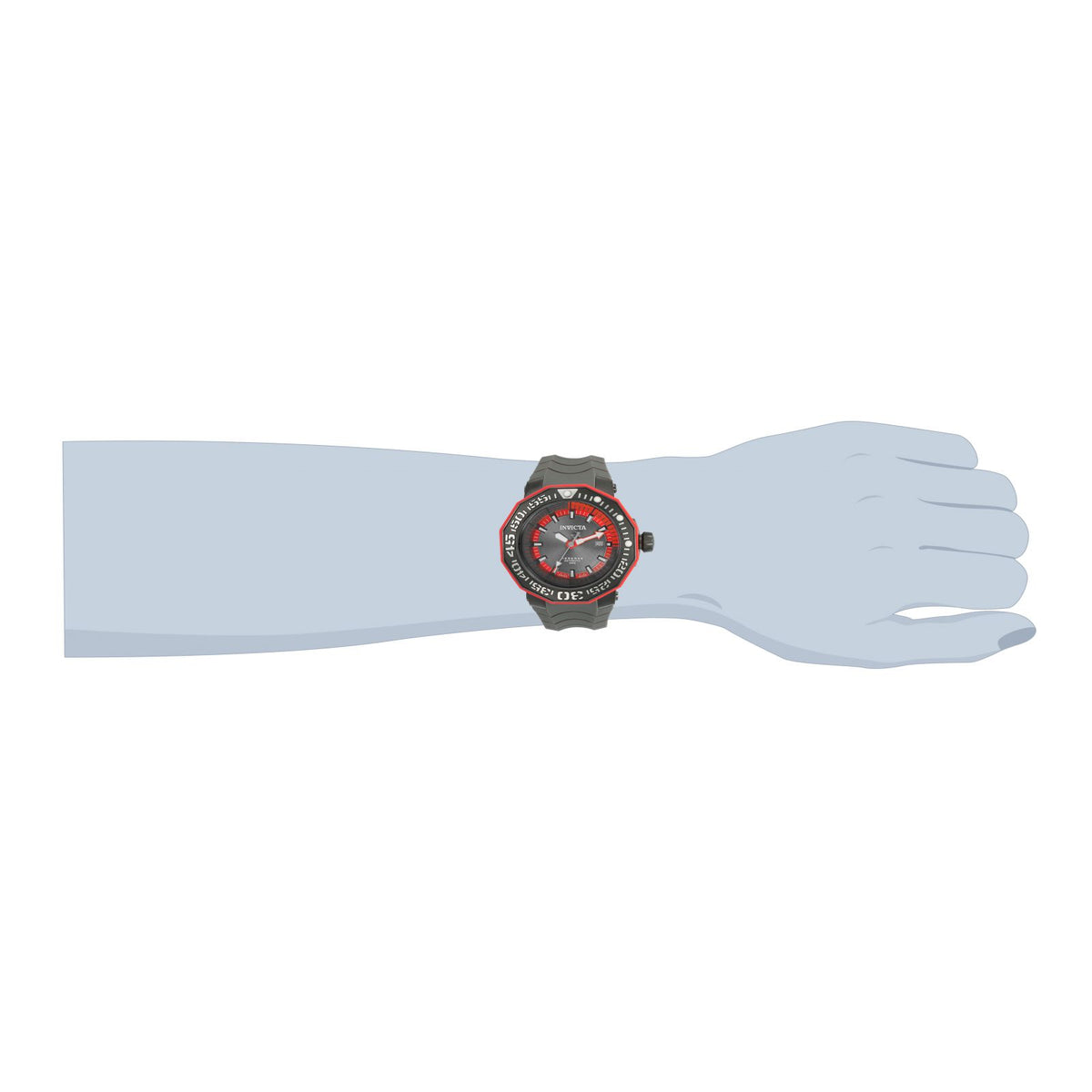 RELOJ DEPORTIVO PARA HOMBRE INVICTA RESERVE 23031 - NEGRO, ROJO