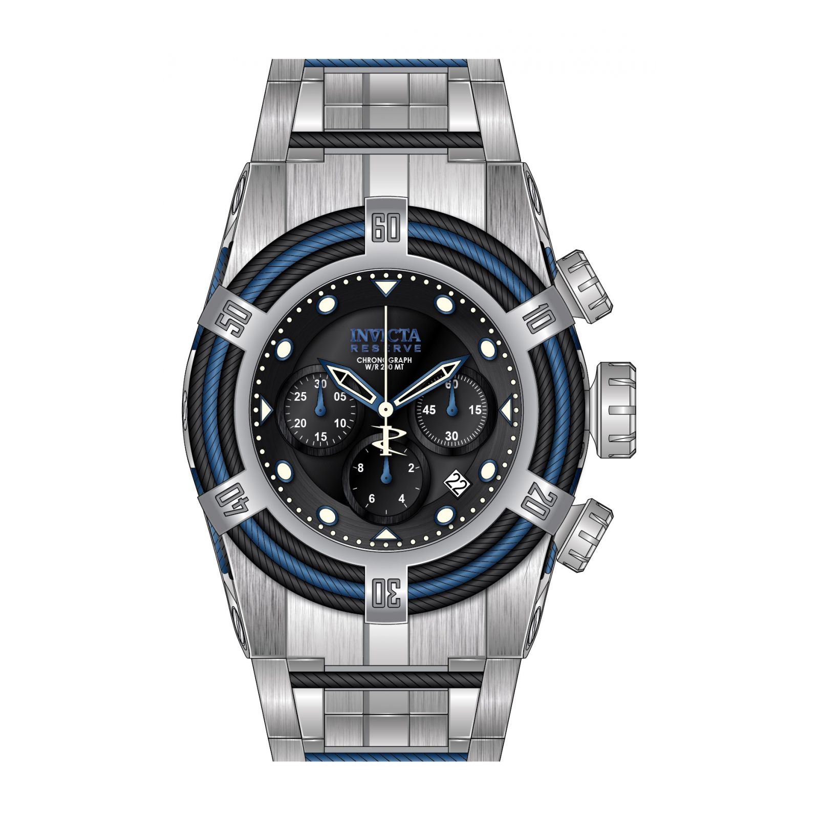 RELOJ  PARA HOMBRE INVICTA BOLT 23048 - AZUL OSCURO, NEGRO, ACERO
