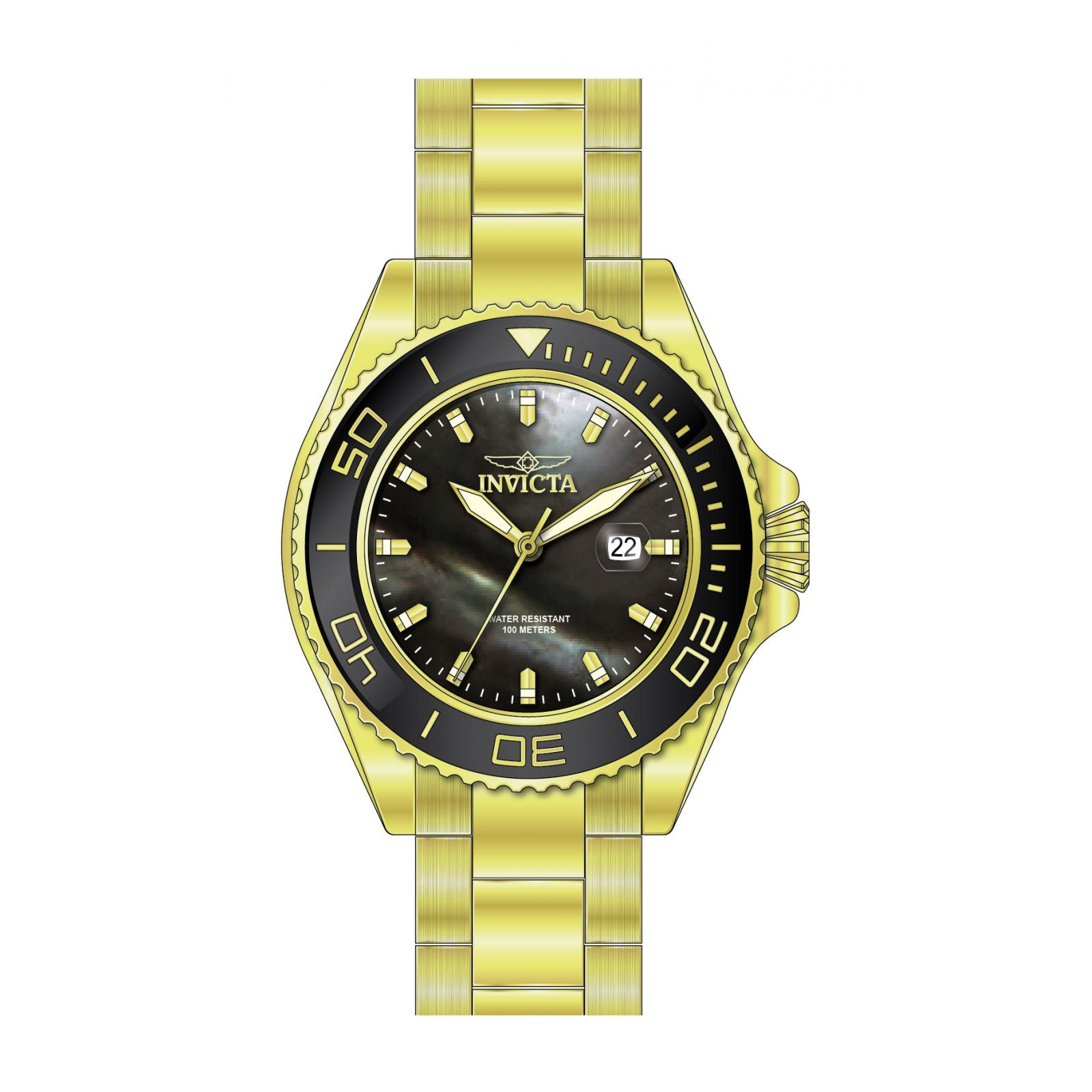RELOJ  PARA HOMBRE INVICTA PRO DIVER 23072 - ORO