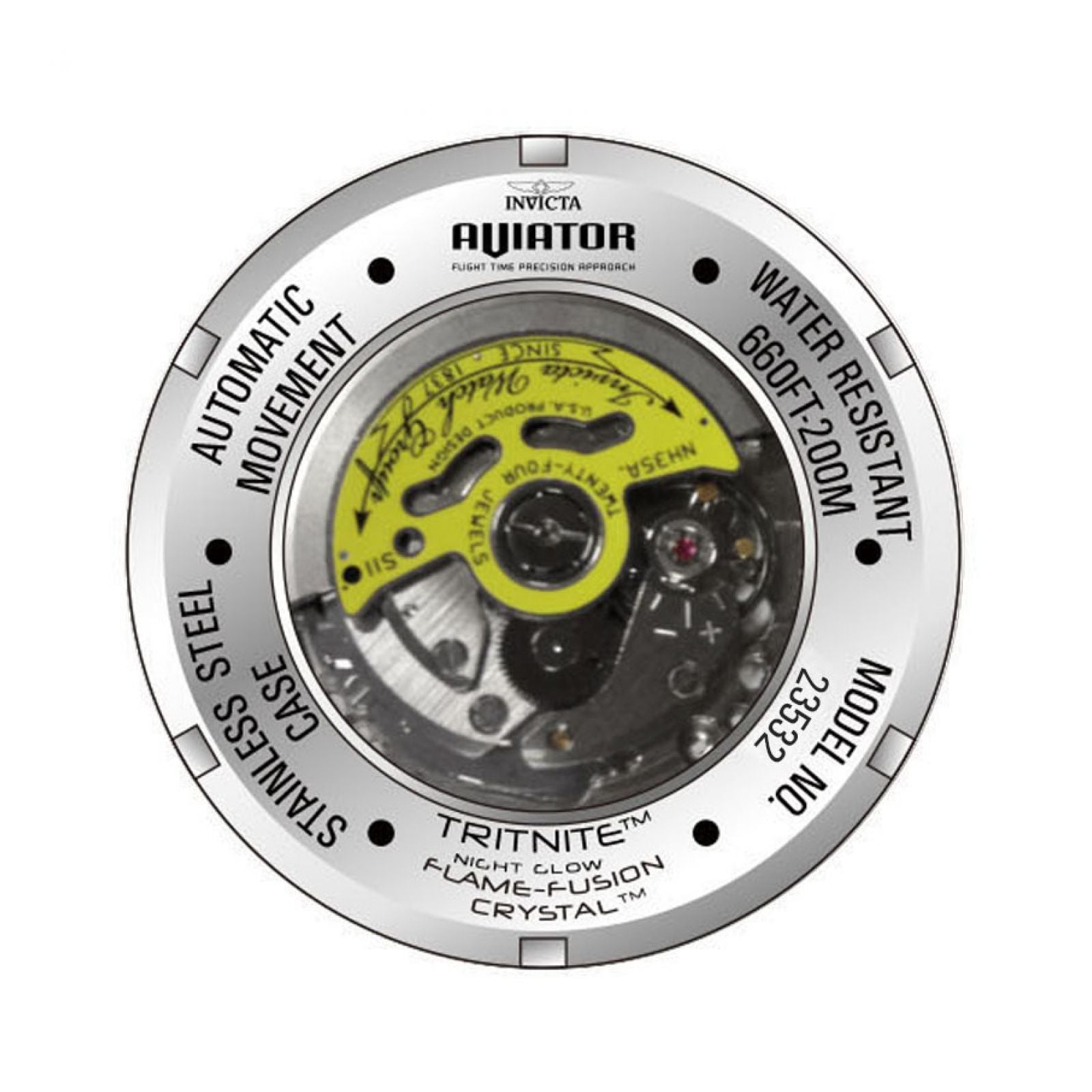 RELOJ  PARA HOMBRE INVICTA AVIATOR 23532 - NEGRO