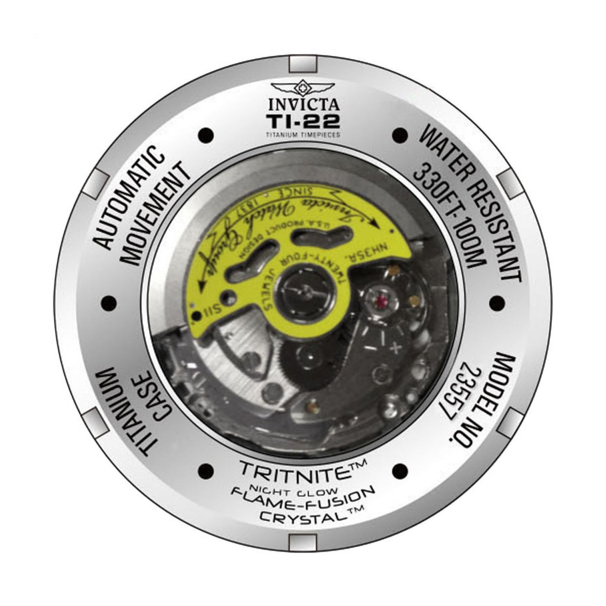 RELOJ  PARA HOMBRE INVICTA TI-22 23557 - NEGRO, ACERO