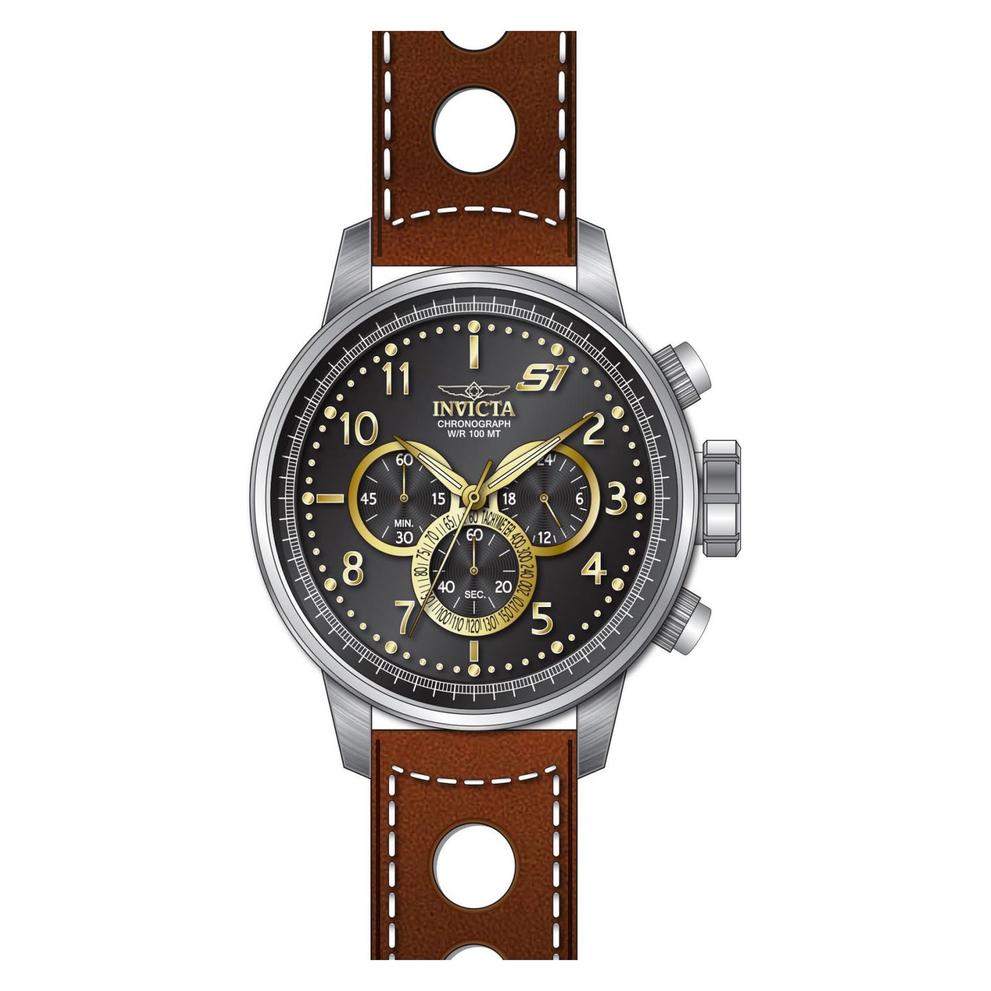 RELOJ CLÁSICO PARA HOMBRE INVICTA S1 RALLY 23597 - MARRÓN CLARO