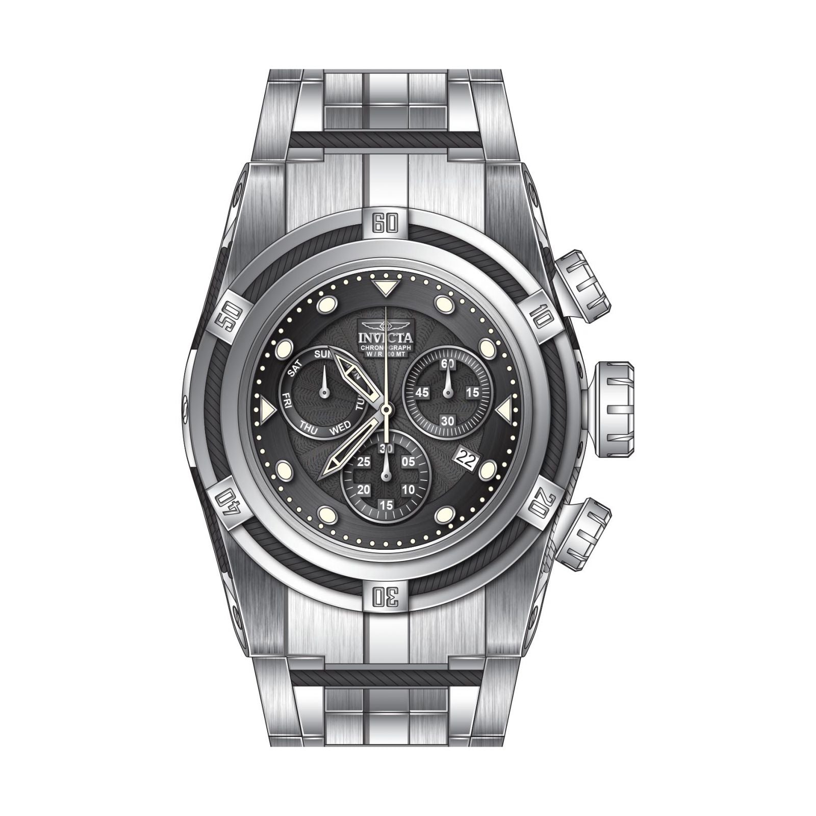 RELOJ  PARA HOMBRE INVICTA BOLT 23908 - ACERO NEGRO