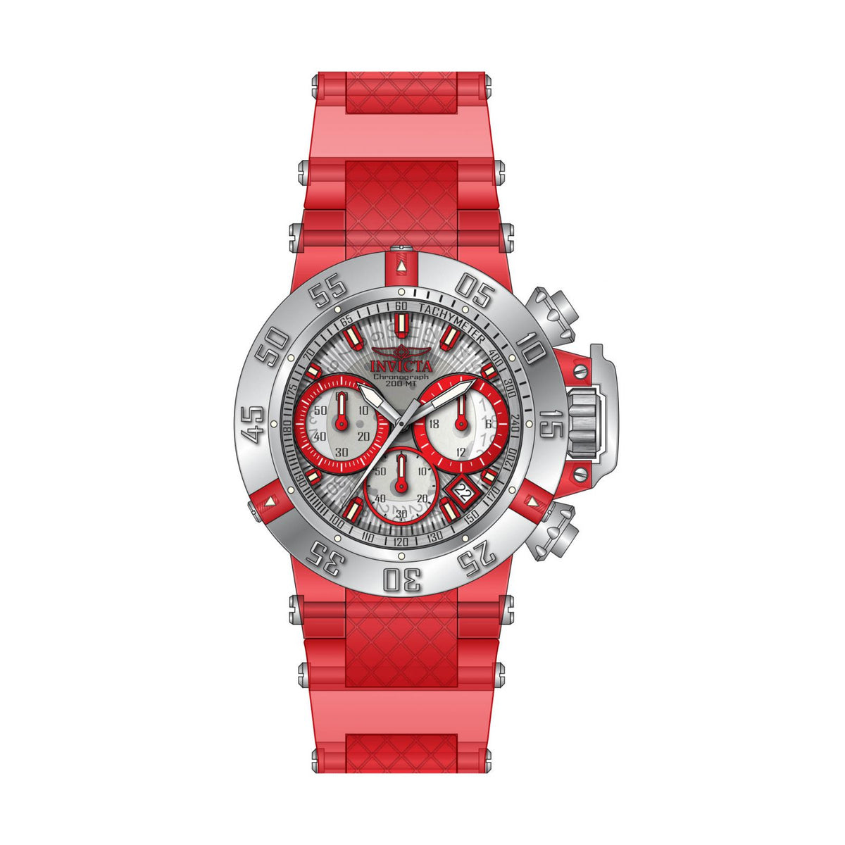 RELOJ DEPORTIVO PARA MUJER INVICTA SUBAQUA 24375 - ACERO ROJO