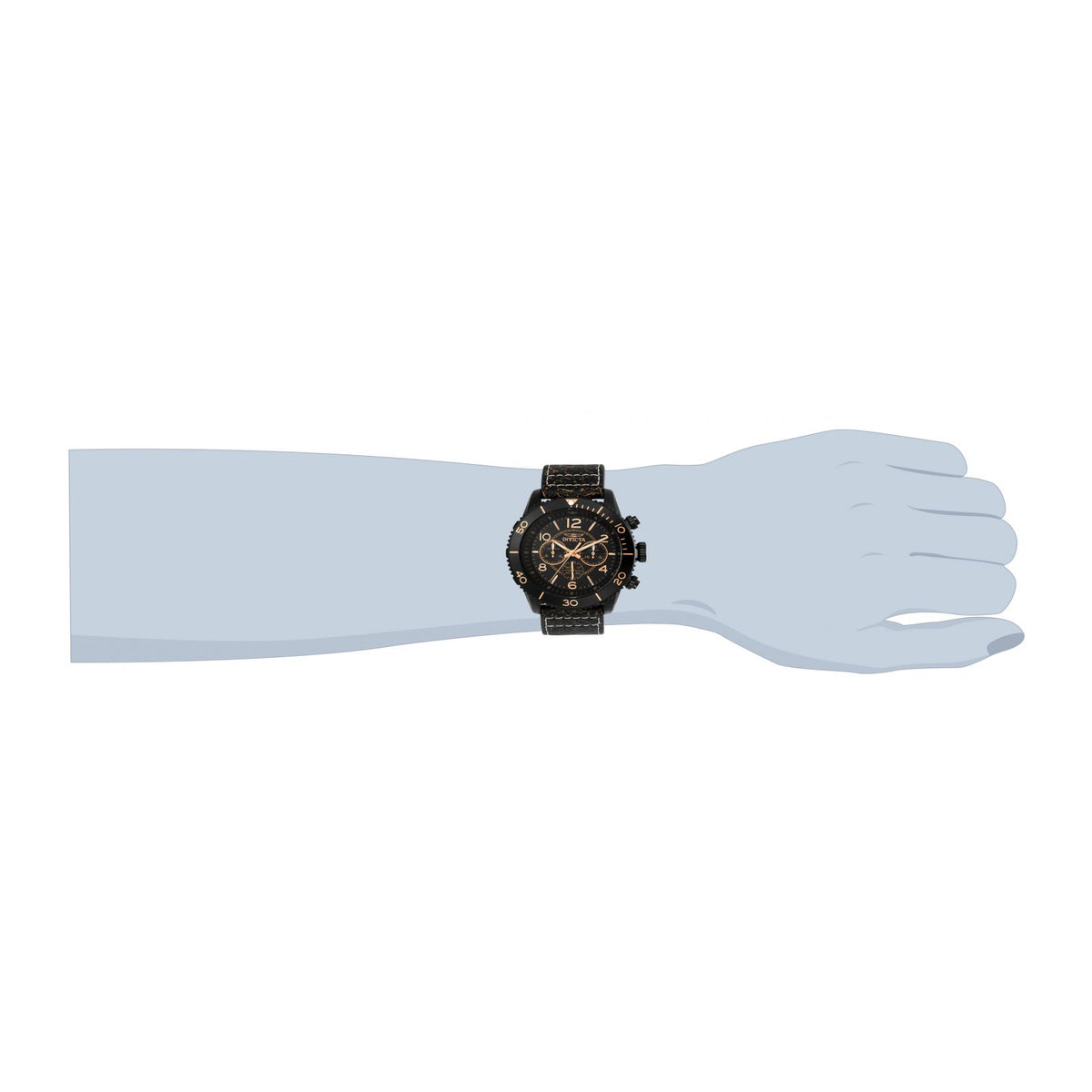 RELOJ CLÁSICO PARA HOMBRE INVICTA AVIATOR 24554 - MARRON OSCURO