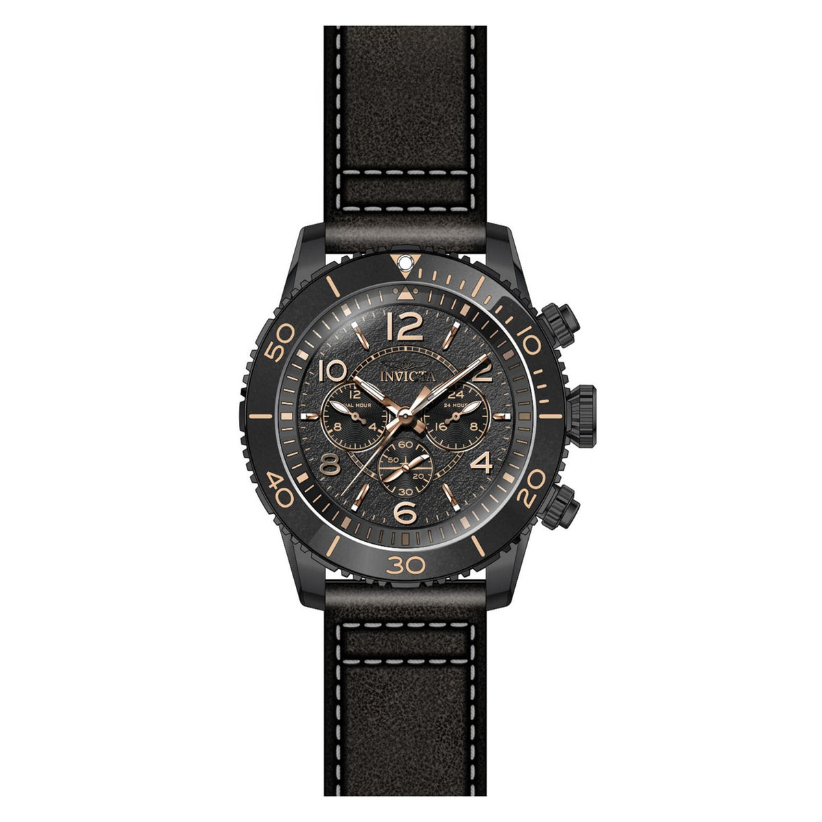 RELOJ CLÁSICO PARA HOMBRE INVICTA AVIATOR 24554 - MARRON OSCURO
