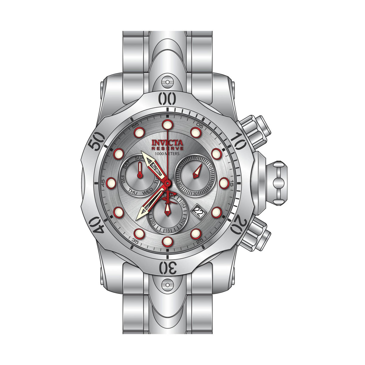 RELOJ  PARA HOMBRE INVICTA RESERVE 25060 - ACERO