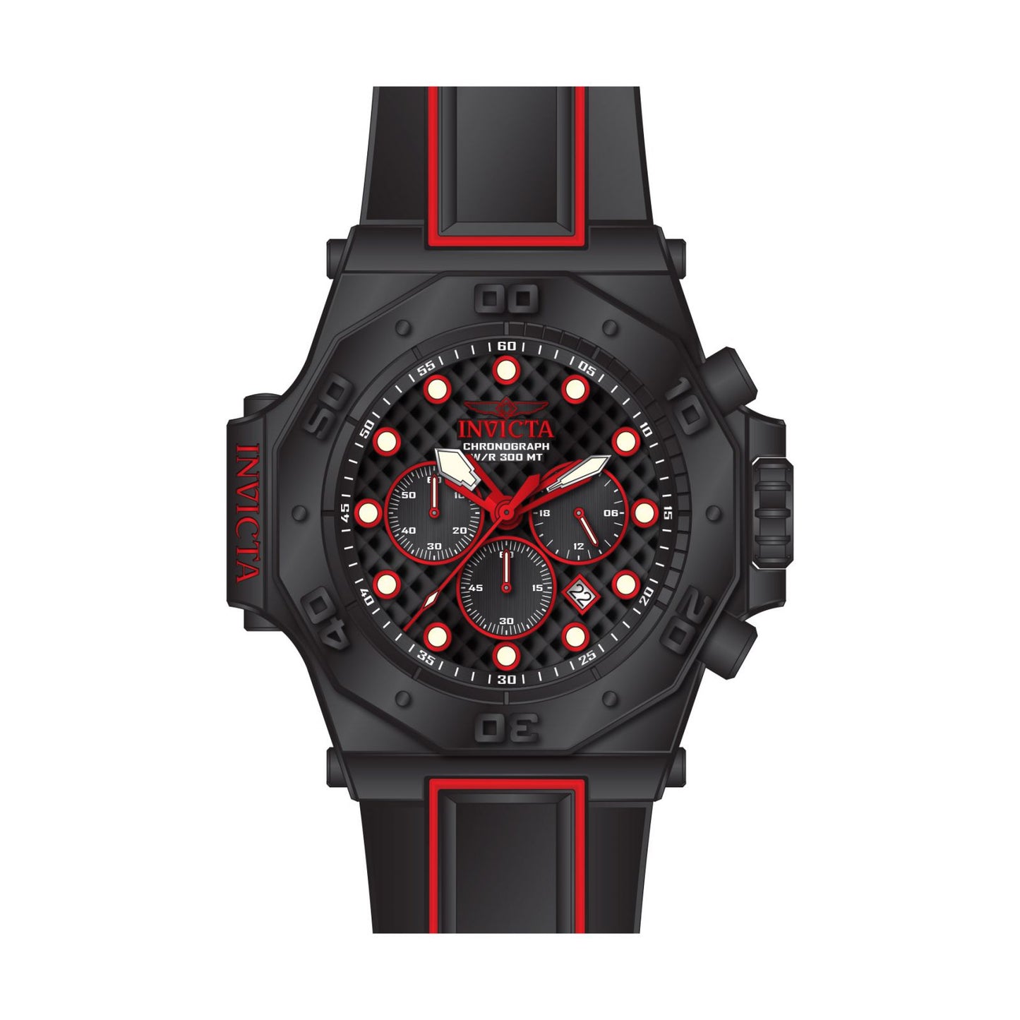 RELOJ DEPORTIVO PARA HOMBRE INVICTA AKULA 25387 - NEGRO ROJO