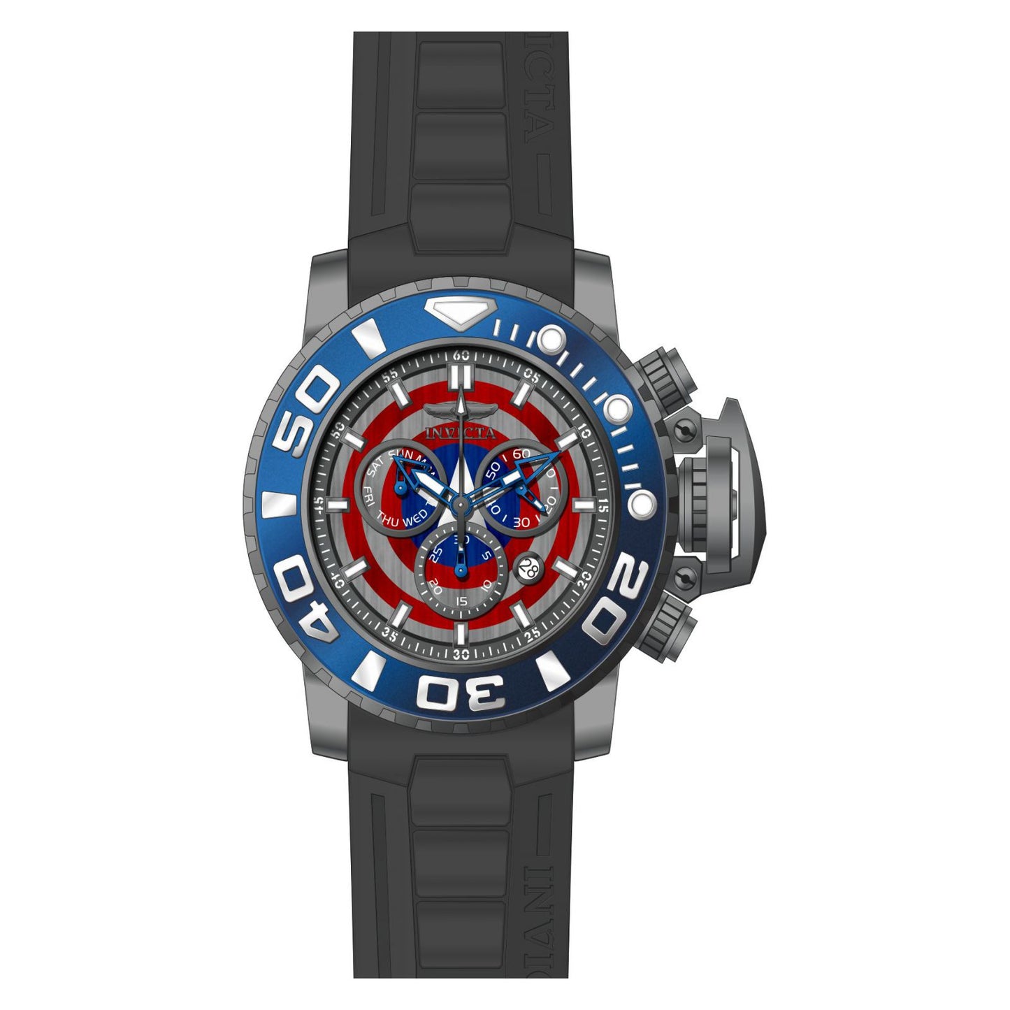 RELOJ CAPITÁN AMÉRICA PARA HOMBRE INVICTA MARVEL 25621 - GRIS OSCURO