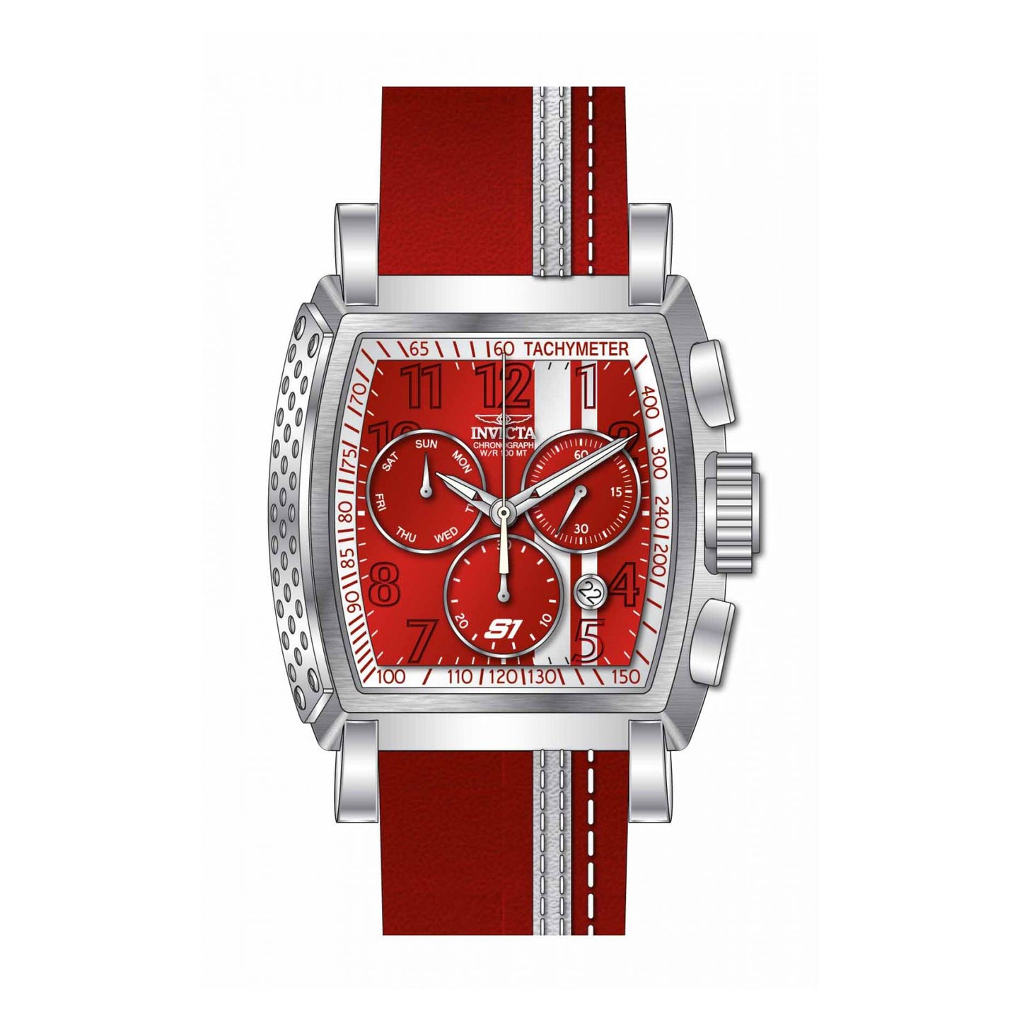 RELOJ CLÁSICO PARA HOMBRE INVICTA S1 RALLY 26393 - ROJO BLANCO