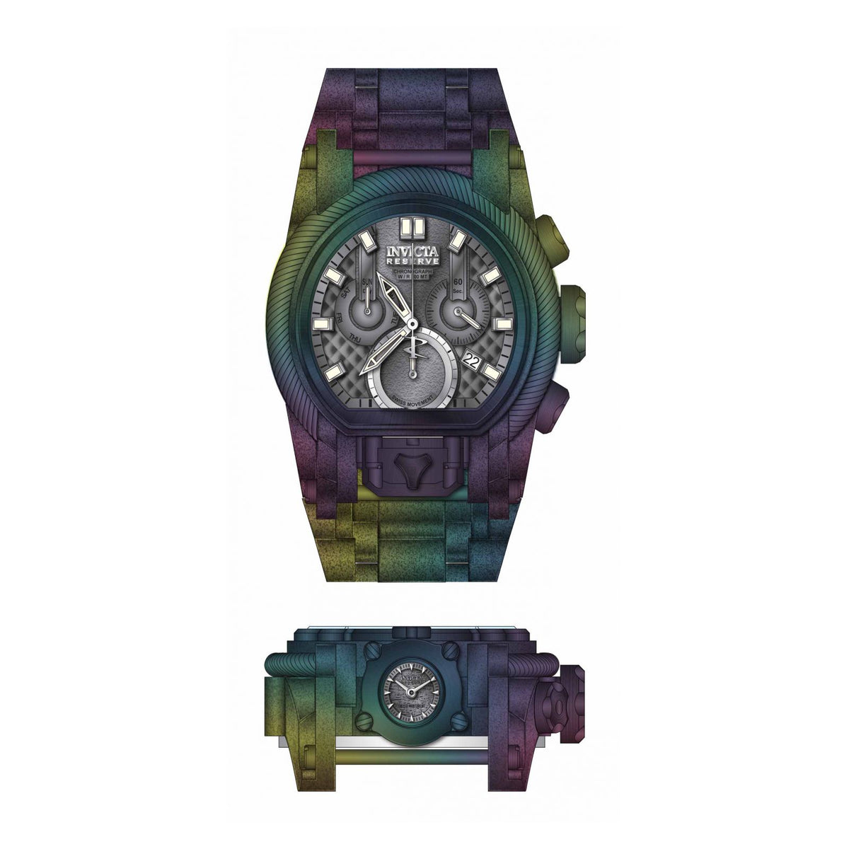 RELOJ  PARA HOMBRE INVICTA RESERVE 26685 - GRANALLADO, IRIDISCENTE