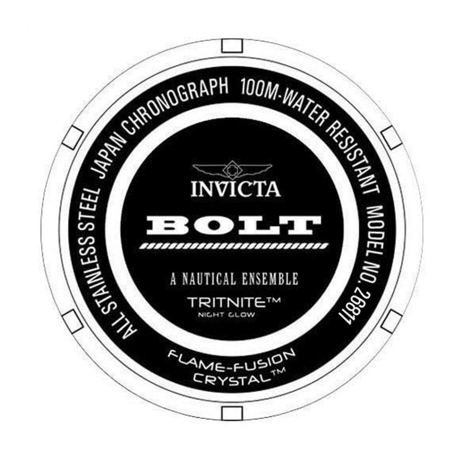 RELOJ  PARA HOMBRE INVICTA BOLT 26811 - DORADO AZUL