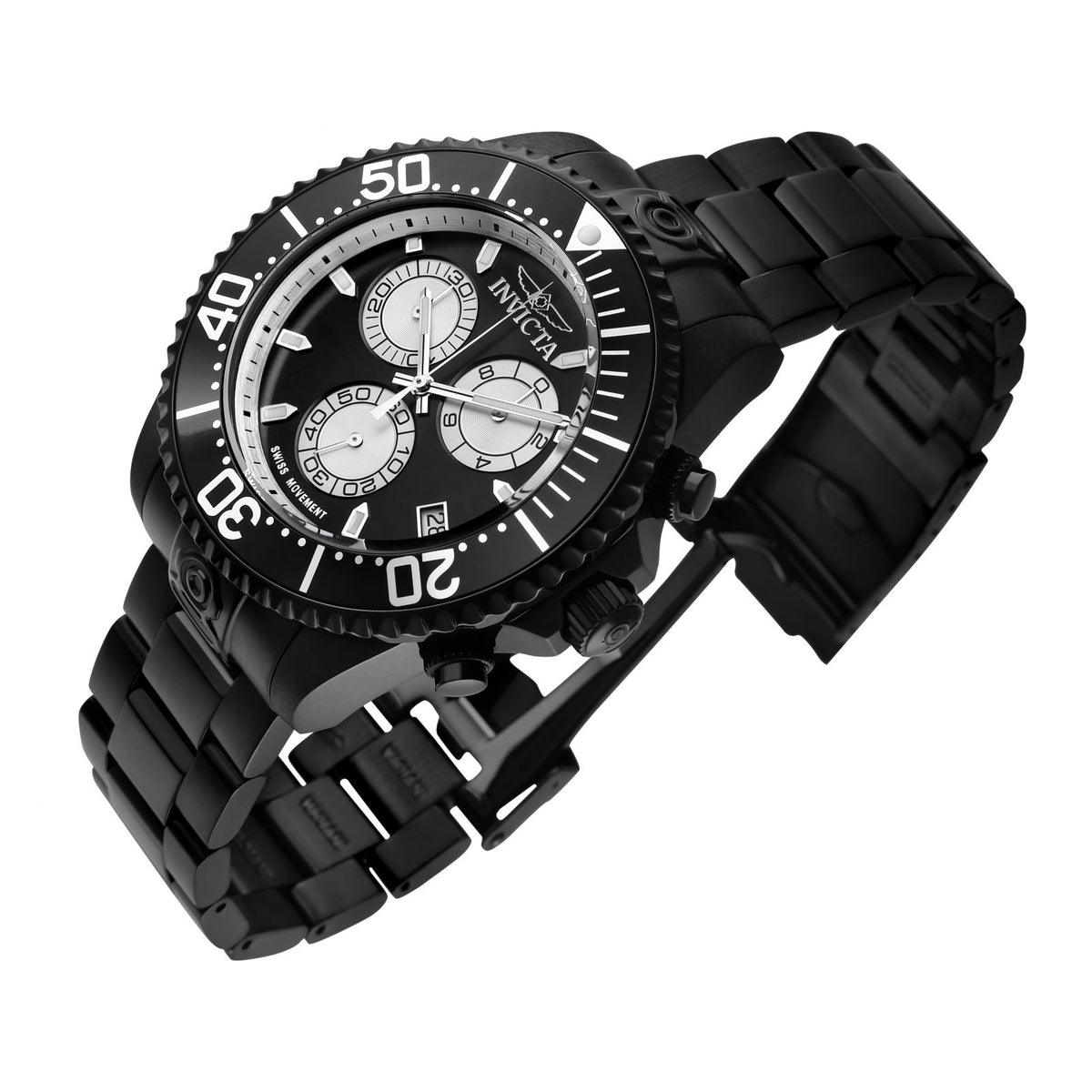 RELOJ  PARA HOMBRE INVICTA PRO DIVER 26852 - NEGRO, PLATA