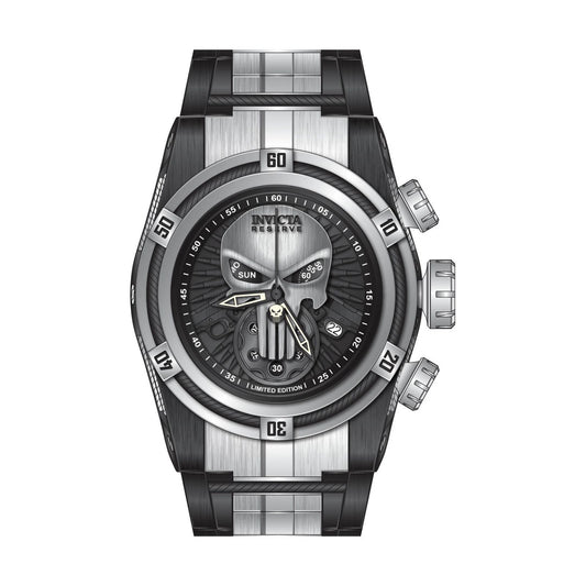 RELOJ PUNISHER PARA HOMBRE INVICTA MARVEL 27008 - NEGRO, ACERO