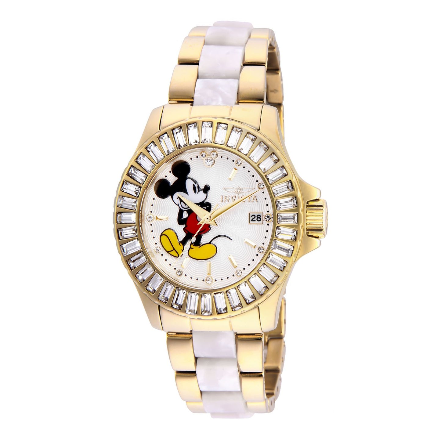 RELOJ MICKEY RATÓN PARA MUJER INVICTA DISNEY LIMITED EDITION 27276 - DORADO, BLANCO