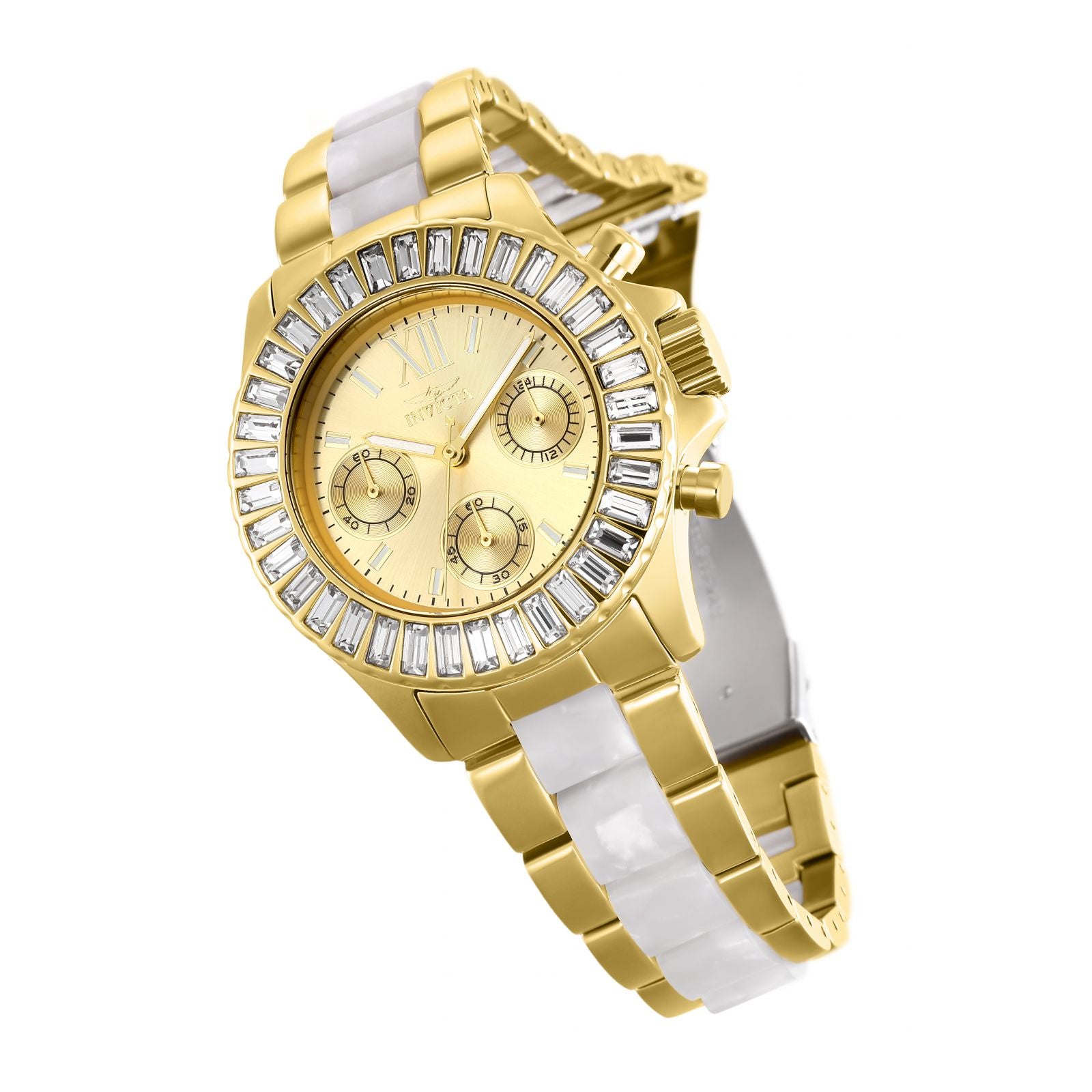 RELOJ PARA MUJER INVICTA ANGEL 27299 DORADO BLANCO