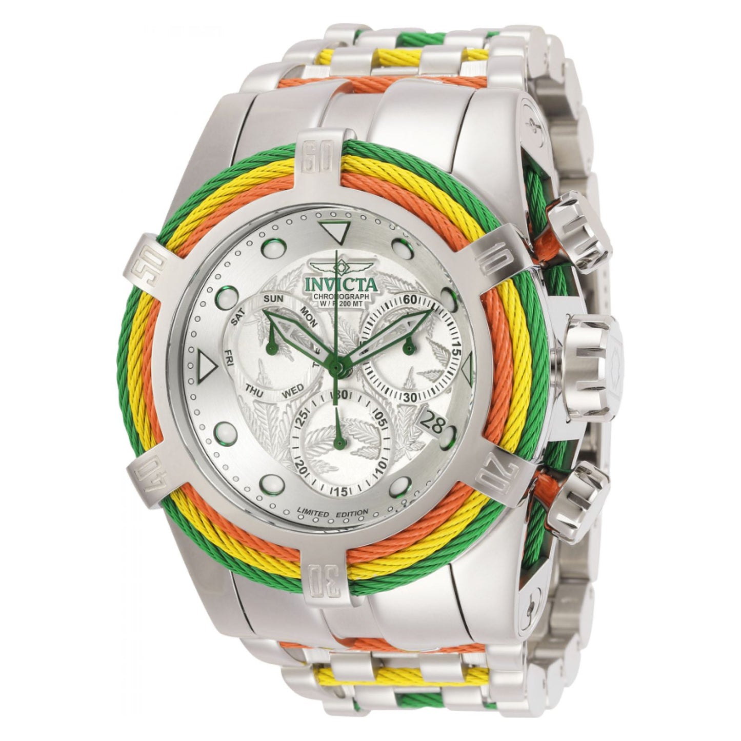 RELOJ  PARA HOMBRE INVICTA BOLT 27496 - VERDE, AMARILLO, ROJO, ACERO