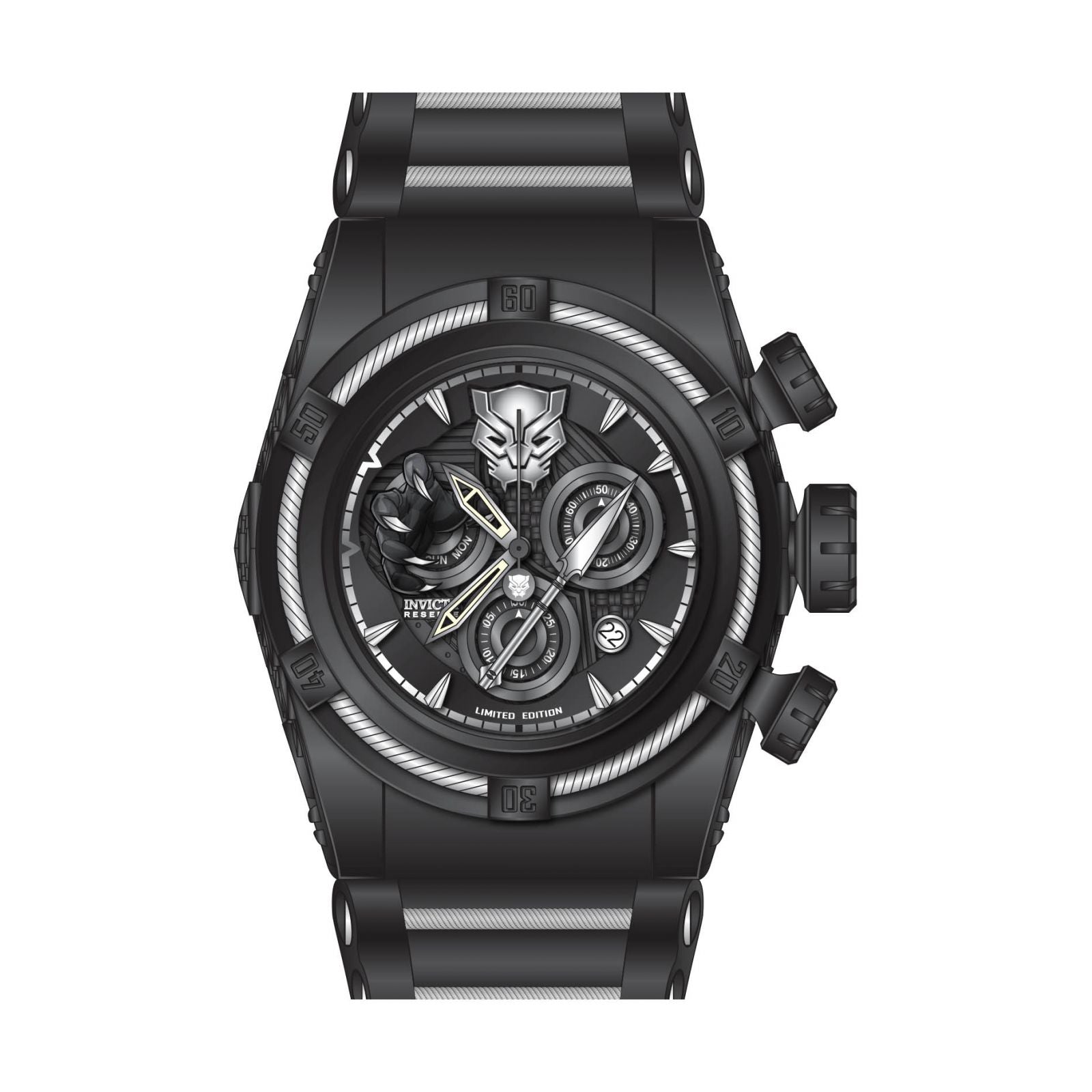 RELOJ PANTERA NEGRA PARA HOMBRE INVICTA MARVEL 27783 - NEGRO, ACERO