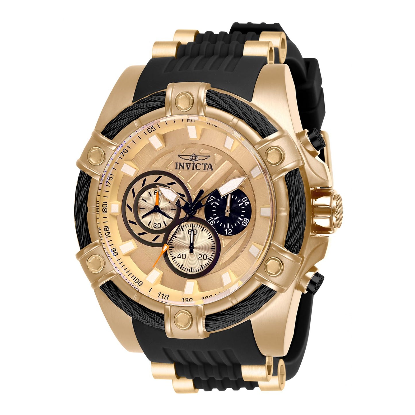 RELOJ DEPORTIVO PARA HOMBRE INVICTA BOLT 28014 - NEGRO, ROSA ORO