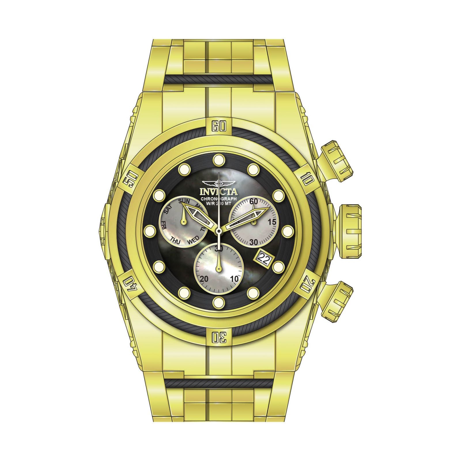 RELOJ  PARA HOMBRE INVICTA BOLT 28153 - ORO NEGRO