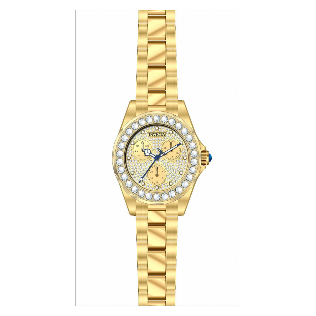 RELOJ  PARA MUJER INVICTA ANGEL 28461 - PAVÉ, ORO