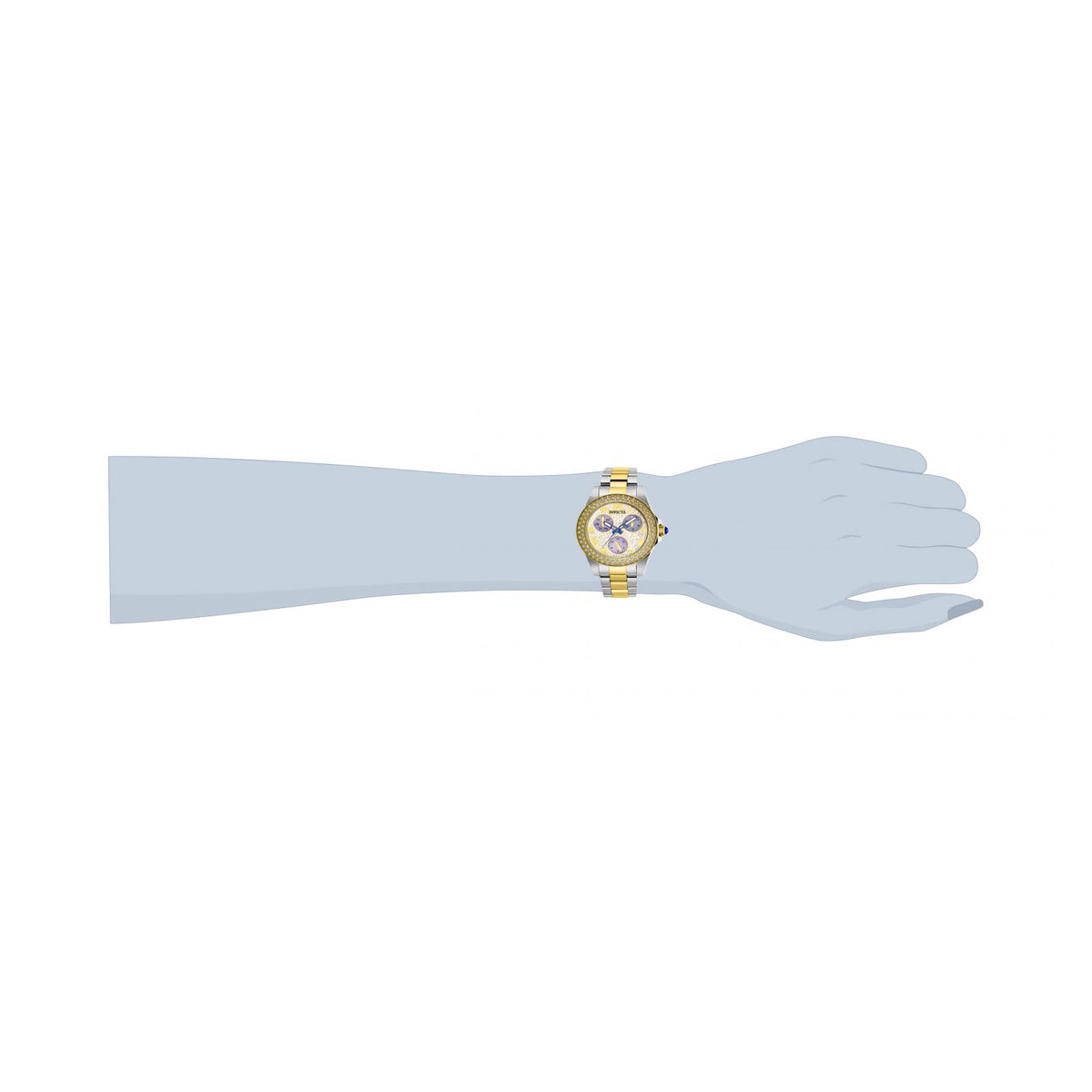 RELOJ  PARA MUJER INVICTA ANGEL 28475 - PAVÉ, CARBÓN